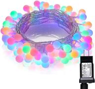 🌍 lyhope globe christmas lights: 33ft 100 led with timer & 8 lighting modes – etl listed multi-color decorations string lights for christmas, bedroom, patio, garden, indoor логотип