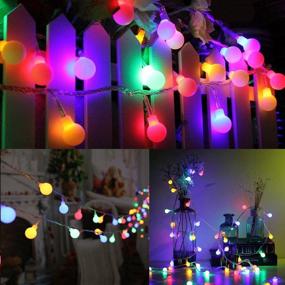 img 1 attached to 🌍 Lyhope Globe Christmas Lights: 33ft 100 LED with Timer & 8 Lighting Modes – ETL Listed Multi-Color Decorations String Lights for Christmas, Bedroom, Patio, Garden, Indoor