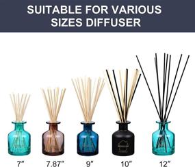 img 1 attached to 🏺 Hossian Glass Diffuser Bottles - 5 oz Reed Diffuser Containers - Fiber Sticks Diffuser Set (4 x 3.9 Inch)