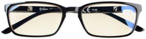 img 3 attached to 👓 Eyekepper Computer Eyeglasses with Retro Style and Yellow Tinted Lenses, Equipped with Spring Hinges - Black Color