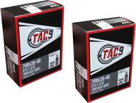 🚴 tac 9 bike tubes, 700x35-40 (27x1-3/8) schrader valve, 32mm (iso 622/630) logo