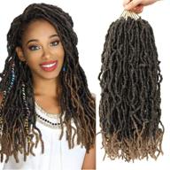 🌟 стильно и комфортно: 7 пакетов крючковых волос nu faux locs длиной 18 дюймов, стиль goddess locs wave, мягкие крючковые косы для женщин, мягкие locs, африканские корни, крючковые волосы (t27) логотип