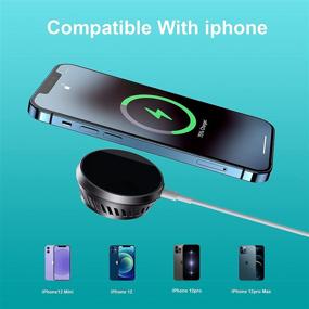 img 2 attached to 💡 15W Magnetic Radiator Wireless Charger, YKZ 2-in-1 Charging Pad Compatible with iPhone 12/12 Pro / 12 Pro Max / 12 Mini (No AC Adapter)