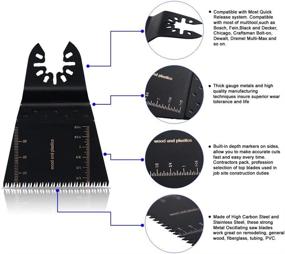 img 3 attached to HIFROM Precision Wide Segmented Oscillating Multi Tool Saw Blades - 🔪 Ideal Replacement for Fein Multimaster, Bosch, Craftsman, Dremel & More (18 Pack)