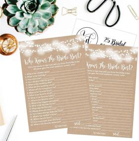 img 2 attached to 25 Rustic Kraft Bridal Shower Game Cards: How Well Do You Know the Bride? Perfect for Wedding Showers, Bachelorette Parties, or Couples Guessing. Engaging Set of Question Cards. Who Knows the Bride Best – the Groom or the Guests?