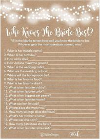 img 4 attached to 25 Rustic Kraft Bridal Shower Game Cards: How Well Do You Know the Bride? Perfect for Wedding Showers, Bachelorette Parties, or Couples Guessing. Engaging Set of Question Cards. Who Knows the Bride Best – the Groom or the Guests?