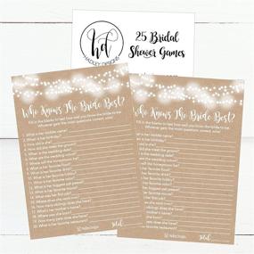 img 1 attached to 25 Rustic Kraft Bridal Shower Game Cards: How Well Do You Know the Bride? Perfect for Wedding Showers, Bachelorette Parties, or Couples Guessing. Engaging Set of Question Cards. Who Knows the Bride Best – the Groom or the Guests?