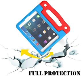 img 1 attached to Kids Case For IPad Mini 1 2 3 4 5 Generation - Lightweight Shockproof Convertible Protection Cover With Built-In Handle Stand Children Tablet And 2019 - Retina Display (Blue &Amp