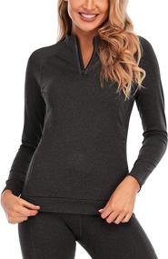 img 4 attached to Quarter Zip Pullover Jacket，Slim Sweatshirt Athletic Sports & Fitness and Leisure Sports & Game Room