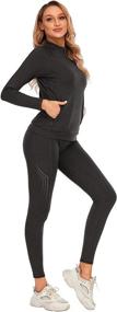 img 2 attached to Quarter Zip Pullover Jacket，Slim Sweatshirt Athletic Sports & Fitness and Leisure Sports & Game Room