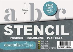 img 4 attached to 🎨 Alphabet Stencils - 1.96-inch (5cm) Tall, Lower Case Roman Letters/Symbols - Set of 6 Sheets (8 x 5.75 inches)
