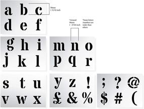 img 3 attached to 🎨 Alphabet Stencils - 1.96-inch (5cm) Tall, Lower Case Roman Letters/Symbols - Set of 6 Sheets (8 x 5.75 inches)