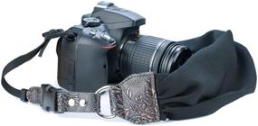 img 4 attached to 📷 Черный винтажный шелковый шарф-ремень для плеча камеры от Sugelary - ремень для DSLR-камер Nikon Canon Sony Pentax