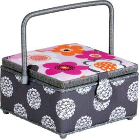 img 1 attached to 🧵 Prym Consumer USA Square Sewing Basket with Floral Design