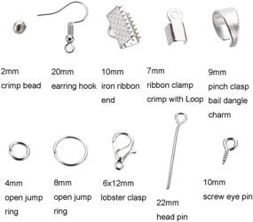 img 3 attached to Yarlung Jewelry Making Kit with 10 Jewelry Findings Varieties, 1 Brass Ring, 4 Beading Wire Types, 1 Plier, 1 Tweezer for Jewelry Beading, Making & Repairing