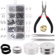 yarlung jewelry making kit with 10 jewelry findings varieties, 1 brass ring, 4 beading wire types, 1 plier, 1 tweezer for jewelry beading, making & repairing logo