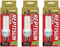 🦎 reptisun 5.0 uvb mini compact fluorescent - pack of 3: superior reptile lighting solution logo