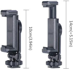 img 2 attached to 📸 Camera Hot Shoe Phone Tripod Mount Adapter 360 Rotation Phone Holder with Cold Shoe for Mic Light Stand - Compatible with Canon Nikon Sony DSLR Cameras and DJI Ronin SC Gimbal Stabilizer