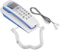 📞 pomya fsk/dtmf corded phone with caller id, landline fashion extension desk telephone featuring call waiting and number storage for home, office, and hotel use (white) logo