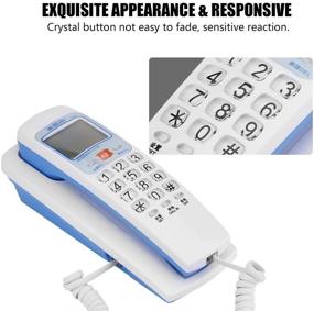 img 2 attached to 📞 Помя FSK/DTMF Проводной телефон с Caller ID, настольный телефон Landline Fashion с функциями ожидания звонка и хранения номеров для использования дома, в офисе и в отеле (белый)