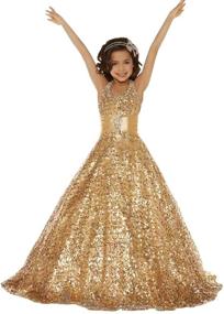 img 4 attached to Gzcdress Sequins Toddler Pageant Dresses Girls' Clothing for Special Occasions