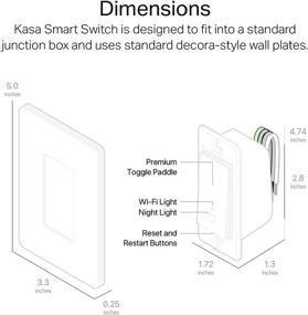 img 2 attached to 🏠 Kasa Умный световой выключатель HS200P3: набор из 3-х штук с совместимостью Alexa и Google Home, не требуется хаб