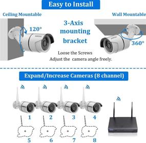 img 3 attached to 🎥 2021 Latest Model - OHWOAI Wireless Security Camera System, 8CH 1080P NVR, 8x 1080P HD Indoor/Outdoor IP Cameras, Home CCTV Surveillance System with 1TB Hard Drive, Waterproof Design, Remote Access, Plug & Play, Night Vision