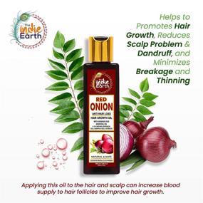 img 3 attached to 🧅 "Продукт The Indie Earth Red Onion Anti Hair Loss & Hair Growth Combo: Мощный двойной комплект 400 мл красного лукового масла и шампуня для достижения оптимальных результатов