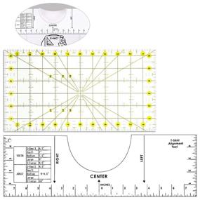 img 4 attached to 18 Inch T-Shirt Graphic Ruler Guide for HTV Vinyl Alignment, Includes Clothing Size Chart and Acrylic Quilting Ruler. Ideal for Sublimation Designs, Fabric Cutting, Quilting, and Sewing Crafts.