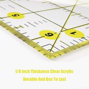 img 1 attached to 18 Inch T-Shirt Graphic Ruler Guide for HTV Vinyl Alignment, Includes Clothing Size Chart and Acrylic Quilting Ruler. Ideal for Sublimation Designs, Fabric Cutting, Quilting, and Sewing Crafts.