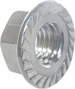 img 1 attached to SNUG Fasteners (SNG270): Pack of 50, 5/16-18 Zinc Plated Serrated Flange Hex Lock Nuts