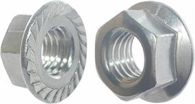 img 2 attached to SNUG Fasteners (SNG270): Pack of 50, 5/16-18 Zinc Plated Serrated Flange Hex Lock Nuts