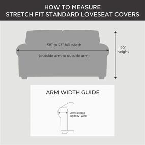 img 1 attached to 🦆 SureFit Home Décor SF28610 Duck Solid T-Cushion Loveseat Cover in Natural Color - Relaxed Fit, 100% Cotton, Machine Washable, One-Piece Design