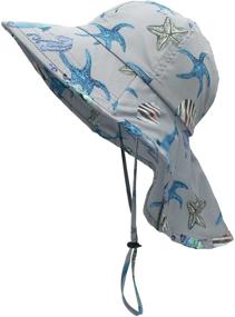 img 3 attached to Protective Kids Beach Sun Hat with Neck 🏖️ Flap - Connectyle Big Brim UPF 50+ Fishing Safari Hat