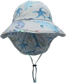 img 4 attached to Protective Kids Beach Sun Hat with Neck 🏖️ Flap - Connectyle Big Brim UPF 50+ Fishing Safari Hat