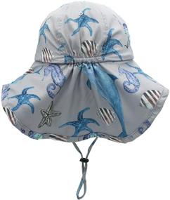 img 2 attached to Protective Kids Beach Sun Hat with Neck 🏖️ Flap - Connectyle Big Brim UPF 50+ Fishing Safari Hat