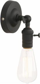 img 4 attached to 🏮 Vintage Wall Lamp by Pathson - Loft Sconce with Candlestick Molding Design, Industrial Wall Light Fixture, 180 Degree Rotated Metal Base Cap for Farmhouse Décor (Bulbs Not Included)