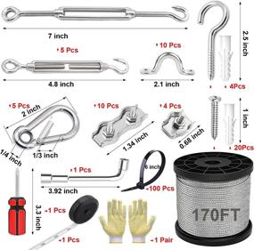 img 3 attached to NQN Suspension Garden Vinyl Turnbuckle Accessories