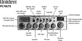 img 1 attached to 📻 Uniden PC78LTX Trucker's CB Radio: SWR Meter, PA Function, Hi Cut, and More!