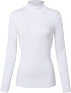 👚 ocallk women's lightweight thermal turtleneck pullover: stylish slim-fit long sleeve underwear tops logo