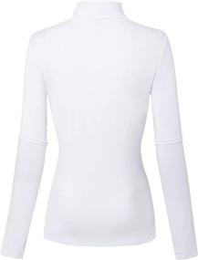 img 3 attached to 👚 OCALLK Women's Lightweight Thermal Turtleneck Pullover: Stylish Slim-Fit Long Sleeve Underwear Tops