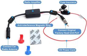 img 3 attached to 📻 Усилитель приема радиосигнала: JAPower Универсальный автомобильный FM усилитель с 12V источником питания и адаптером разъема DIN
