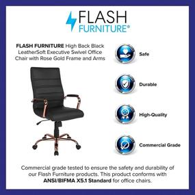 img 1 attached to Flash Furniture Leather Executive Swivel Furniture for Home Office Furniture