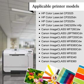 img 2 attached to 🖨️ JC Toner Compatible 304A CC530A CC531A CC532A CC533A Toner Cartridges: Ideal for LaserJet CP2025, MF726Cdw, LBP7660Cdn, and MF8350Cdn Printers