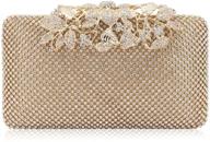 💎 dexmay rhinestone crystal clutch: elegant floral women's purse for wedding logo