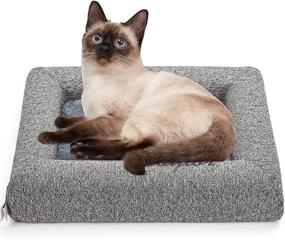 img 4 attached to Gefryco Toast Bread Slice Cat Beds for Indoor Cats and Small Dogs - Creative Pet Mats Cushion Mattress