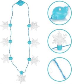 img 2 attached to 🌟 FUTUREPLUSX Light-Up Snowflake Necklace for Christmas, LED String Lights Winter Frozen Snowflake Decorations