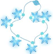 🌟 futureplusx light-up snowflake necklace for christmas, led string lights winter frozen snowflake decorations логотип