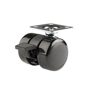 img 1 attached to 🔘 Twin Wheel Caster Solutions TWUN 37U P02 BK B: Premium Black Caster Wheels for Enhanced Mobility