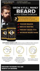 img 2 attached to 🏻 Gentleman's Beard Club: Enhance Your Beard Growth with our Facial Hair Growth Formula - Vitamins for Fuller, Thicker, and Manlier Beards - Suitable for All Hair Types - 60 Capsules